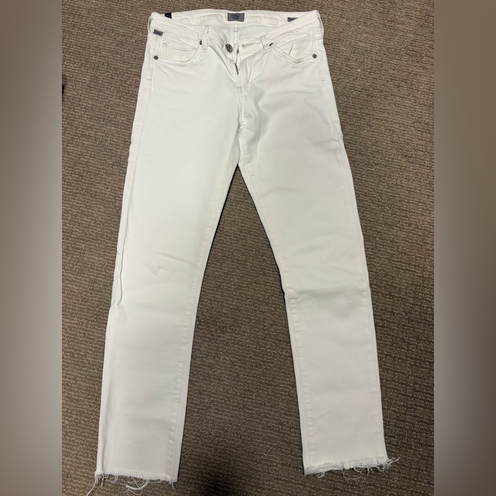 Citizens of Humanity White (Sea Salt) Racer Low rise Jean, 27